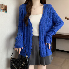 批发<b class='q'>大码</b>实拍2026春季新款长袖镂空<b class='q'>针织</b><b class='q'>开衫</b>女慵懒风防晒衣显瘦上衣