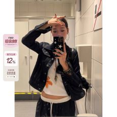 批发2025美式复古解构质感牛仔外套宽松廓形修身显瘦工装夹克女