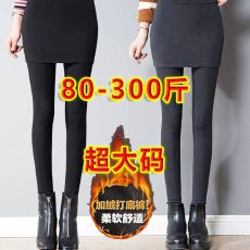 批发280克罗纹德绒80-300斤超<b class='q'>大码</b>秋冬款打底<b class='q'>裙裤</b>女高腰打底裤