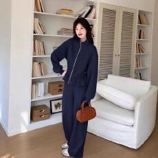 批发韩系设计感超火<b class='q'>卫衣</b><b class='q'>套装</b><b class='q'>女</b>秋季2025新款爆款减龄休闲阔腿裤<b class='q'>两件</b>套