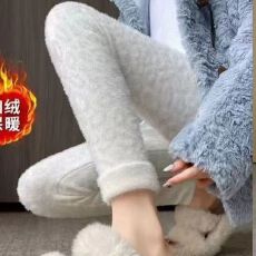 批发实拍加绒加厚提花貂绒<b class='q'>打底裤</b>女外穿保暖高腰<b class='q'>紧身</b>弹力显瘦小脚裤子
