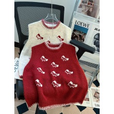 批发韩系针织马甲女款2025新款冬季毛衣背心叠穿坎肩宽松百搭外穿上衣