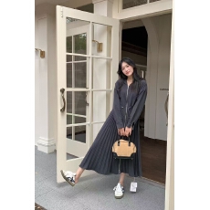 批发2025秋季新款实拍chic设计感小众卫衣拉链系带百褶裙