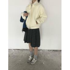 批发2025冬季新款实拍立领毛呢夹克短外套