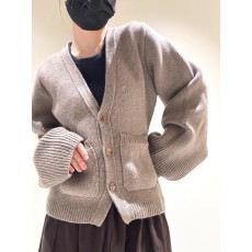 批发<b class='q'>欧美</b>风外贸跨境毛衣女外套秋冬新款休闲纯色v领针织口袋开衫