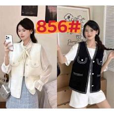 批发跨境外贸小香风V领无袖马甲背心女秋冬新款软糯水貂绒针织开衫