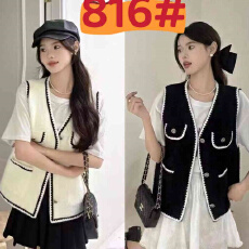 批发跨境亚马逊高品质名媛风仿水貂毛马甲秋冬新款气质洋气<b class='q'>百搭</b>毛衣