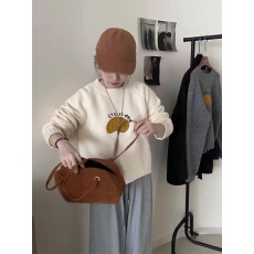 批发外贸多巴胺穿搭南瓜刺绣套头毛衣女装新款秋冬季圆领<b class='q'>长袖</b>针织上衣