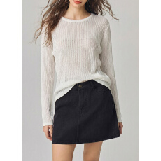 批发外贸开衫防晒新款针织衫后背宽松开叉镂空设计薄款罩衫长袖上衣