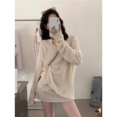 批发韩版镂空防晒针织衫女薄款罩衫2026秋季新款上衣宽松慵懒风