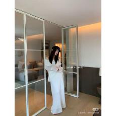 批发慵懒老钱风套装女秋季2025新款镂空针织衫上衣垂感<b class='q'>拖地</b><b class='q'>长裙</b>两件套