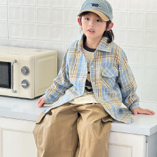 批发春秋新款男童<b class='q'>衬衫</b><b class='q'>儿童</b>长袖宽松百搭外套