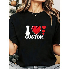 批发印花爱心T恤女休闲修身<b class='q'>短袖</b>