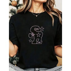 批发字母印花女T恤时尚百搭休闲上衣