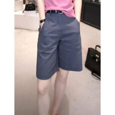 批发夏季薄款西装<b class='q'>短裤</b>2025新款大码胖mm高腰显瘦直筒小个子休闲5分裤