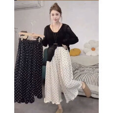 批发时尚花边波点阔腿裤<b class='q'>女</b>夏2025年夏季新款宽松显瘦薄款七分阔腿