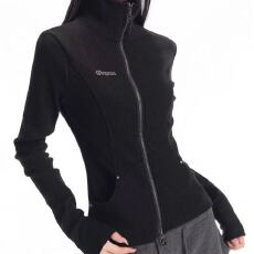 批发[] <b class='q'>羊绒</b>拉毛新款美式灰色立领印花<b class='q'>开衫</b>外套女修身显瘦条纹长袖