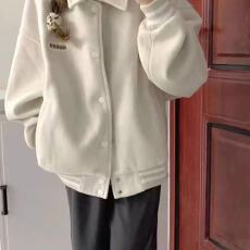 批发[] 美式卫衣加绒棒球服<b class='q'>夹克</b>上衣春秋款慵懒风宽松学生秋冬休闲