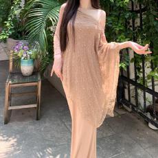 批发性感黑色蕾丝拼接V领长袖<b class='q'>连衣裙</b>女秋季新款<b class='q'>气质</b>收腰显瘦A字裙长裙