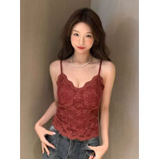 批发法式蕾丝吊带背心女秋冬西装内搭<b class='q'>文胸</b>一体带胸垫打底鱼骨胸衣上衣