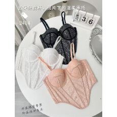 批发带胸垫 纯欲风鱼骨闪闪亮片抹胸性感修身吊带女收腰<b class='q'>塑</b><b class='q'>身</b>美背