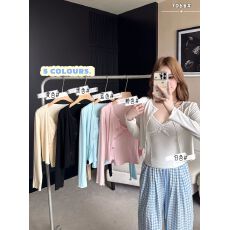 批发两件套 蕾丝V领吊带背心薄款长袖防晒开衫外套女夏季两件套