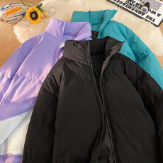 批发2025秋冬季款加厚休闲百搭棉服男女同款防风保暖棉衣百搭棉袄外套