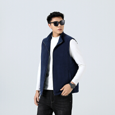 批发2025秋冬新款户外运动马甲男双面时尚背心工装多口袋休闲外套坎肩