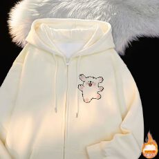 批发男女童同款拉链连帽外套加绒秋冬款2025新款中大儿童棒球服上衣