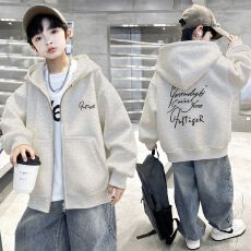 批发<b class='q'>男童</b><b class='q'>开衫</b><b class='q'>拉链</b>连帽外套加绒秋冬款2025新款中大儿童棒球服秋季上衣