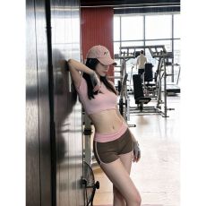 批发【广州原版紧梳人棉空气层】夏季<b class='q'>新款</b>撞色<b class='q'>运动</b>拼色短裤女