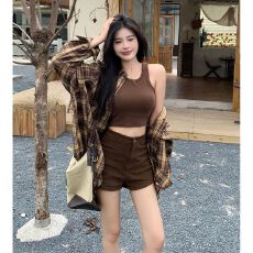 批发美式<b class='q'>街头</b>格子衬衫女开衫春季中长款ins潮流休闲情侣外套薄上衣