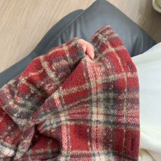 批发加厚磨毛格子秋冬复古毛呢外套<b class='q'>衬衫</b>宽松慵懒复古外穿保暖<b class='q'>衬衣</b>