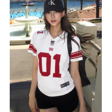 批发美式复古球衣短袖女夏季撞色拼接网眼t恤<b class='q'>显瘦</b>上衣潮