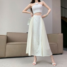 批发实拍可上班穿的马面裙新中式轻国风改良提花百褶<b class='q'>半身</b>裙2025早春款