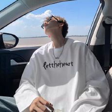 批发【重磅320克】美式长袖t恤男士秋季宽松大码卫衣内搭上衣男打底衫