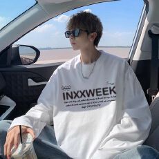 批发【重磅320克】美式长袖<b class='q'>t</b><b class='q'>恤</b>男秋季宽松大码卫衣内搭上衣<b class='q'>男生</b>打底衫