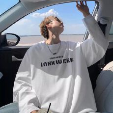 批发【重磅320克】美式长袖<b class='q'>t</b><b class='q'>恤</b>男秋季宽松大码卫衣内搭上衣<b class='q'>男生</b>打底衫