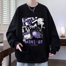 批发卫衣男款春秋季休闲宽松圆领长袖<b class='q'>t</b><b class='q'>恤</b><b class='q'>男生</b>潮牌新款帅气百搭上衣服