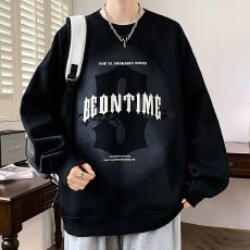 批发卫衣男款春秋季休闲宽松圆领长袖<b class='q'>t</b><b class='q'>恤</b><b class='q'>男生</b>潮牌新款帅气百搭上衣服