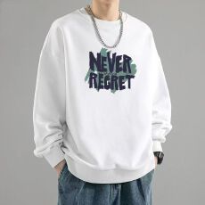 批发<b class='q'>港风</b>潮流美式复古慵懒风重磅圆领卫衣男秋冬宽松百搭加绒痞帅