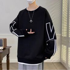 批发2-300斤【M-8XL】卫衣男<b class='q'>t</b><b class='q'>恤</b>内搭青少年秋款高中生打底衫<b class='q'>大码</b><b class='q'>男装</b>