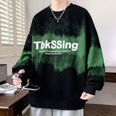 批发2-300斤男圆领卫衣春秋款潮牌长袖<b class='q'>t</b><b class='q'>恤</b>宽松休闲帅气打底衫学生外套