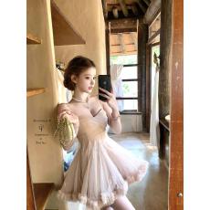 批发桃乐丝舞曲 法式复古公主风吊带连衣<b class='q'>裙</b>芭蕾风仙气纱质蓬蓬短<b class='q'>裙</b>女