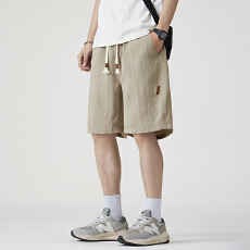 批发高品质天丝五分短裤男2025年新款夏季薄款休闲裤子男外穿<b class='q'>男裤</b>