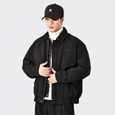 批发2025秋季男士潮流宽松休闲翻领夹克青年时尚痞帅拼接<b class='q'>牛仔外</b>套6210