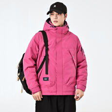 批发冬季新款工装情侣羽绒服男简约户外防风白鸭绒冲锋衣保暖外套