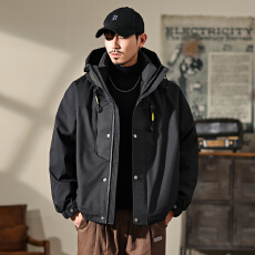 批发男士连帽羽绒服2025新款冬季保暖潮流百搭休闲加厚鸭绒工装外套男