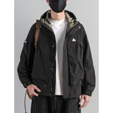 批发美式冲锋衣外套男女2026春季新款宽松休闲痞帅户外防风工装夹克潮