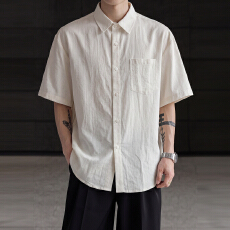 批发<b class='q'>衬衣</b>夏季百搭通勤外穿透气男薄款2026年夏季新款<b class='q'>休闲</b>宽松舒适男生